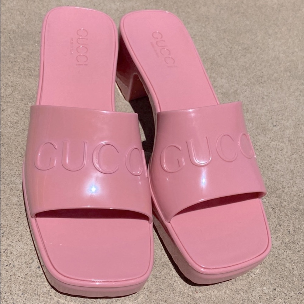 Gucci Rubber Slide Sandals